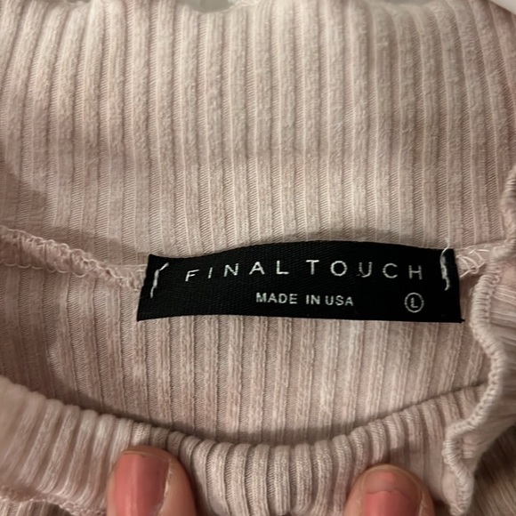 NWOT Final Touch Womens Small Tan Tie Dye Ribbed Dress - Picture 3 of 7